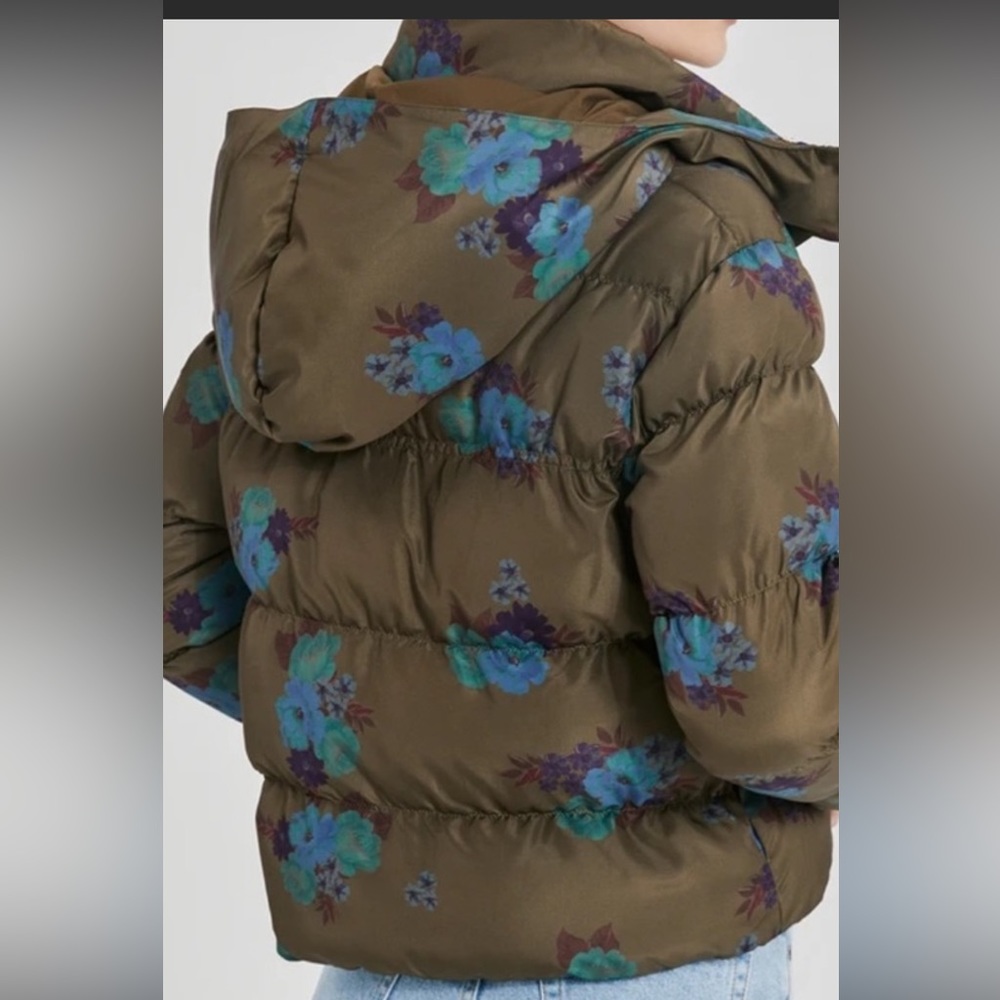 Floral puffer jacket